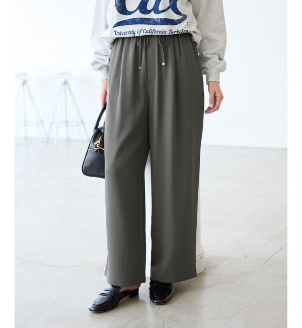 Rope&rsquo;Picnic「【3サイズ展開】ステファニージョガーイージーワイドパンツ」|チノ|