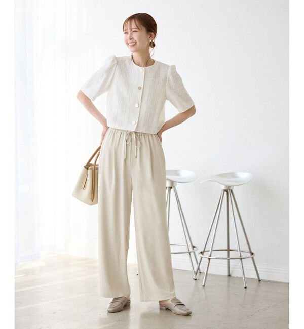 Rope&rsquo;Picnic「【3サイズ展開】ステファニージョガーイージーワイドパンツ」|チノ|