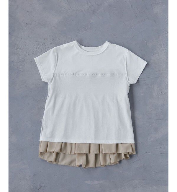 Rope&rsquo;Picnic「シャーリングビスチェ風ドッキングカットソー」|Tシャツ・カットソー|