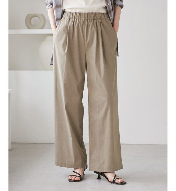 Rope&rsquo;Picnic「レーヨンナイロンイージーワイドパンツ」|チノ|
