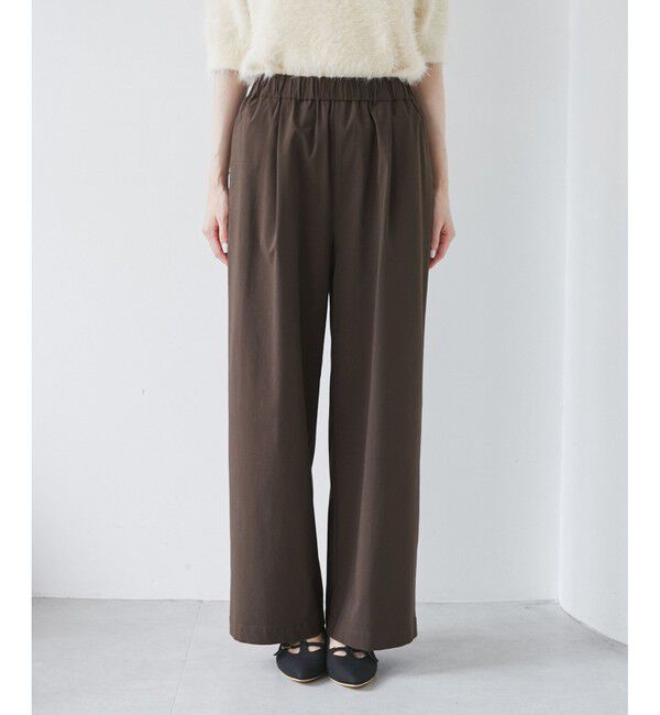 Rope&rsquo;Picnic「レーヨンナイロンイージーワイドパンツ」|チノ|