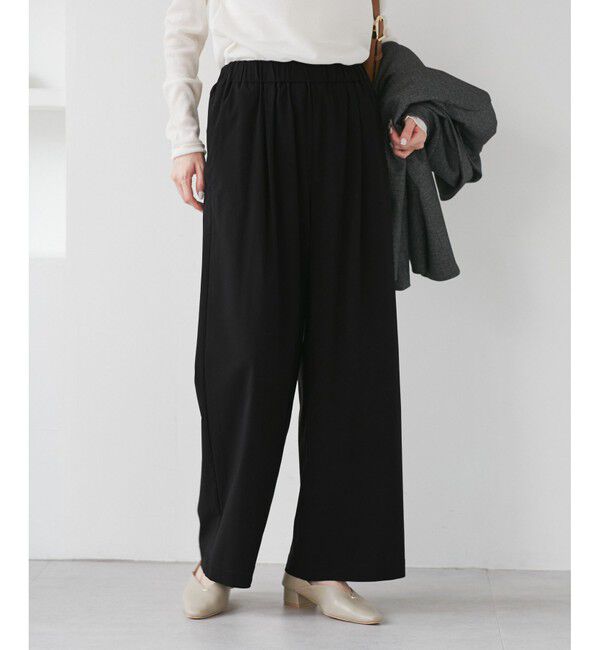 Rope&rsquo;Picnic「レーヨンナイロンイージーワイドパンツ」|チノ|