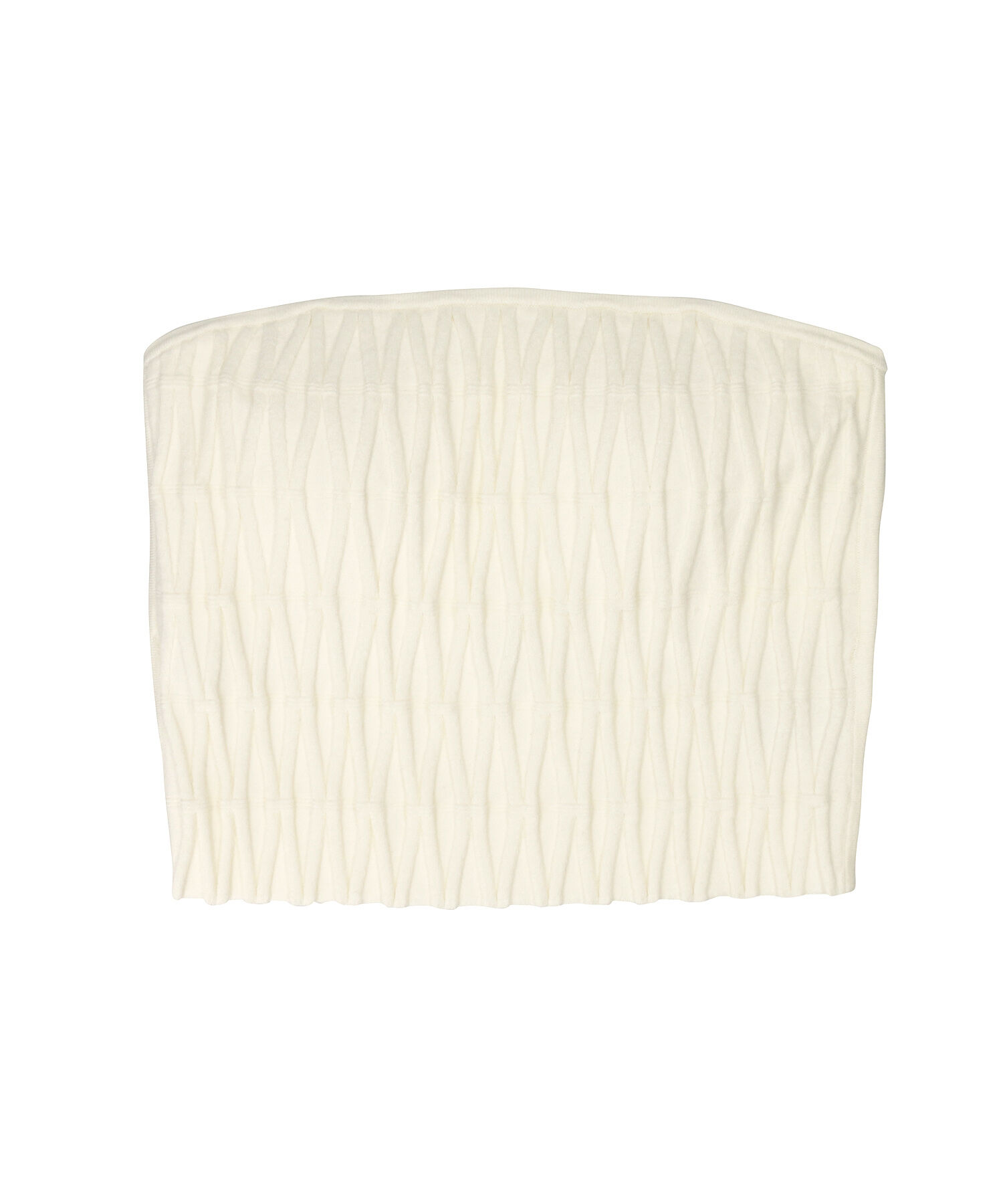 ADAM ET ROPE'「【サステナブル・セットアップ対応・WEB限定】チェック＆リブニットブラトップ」|チューブトップ|