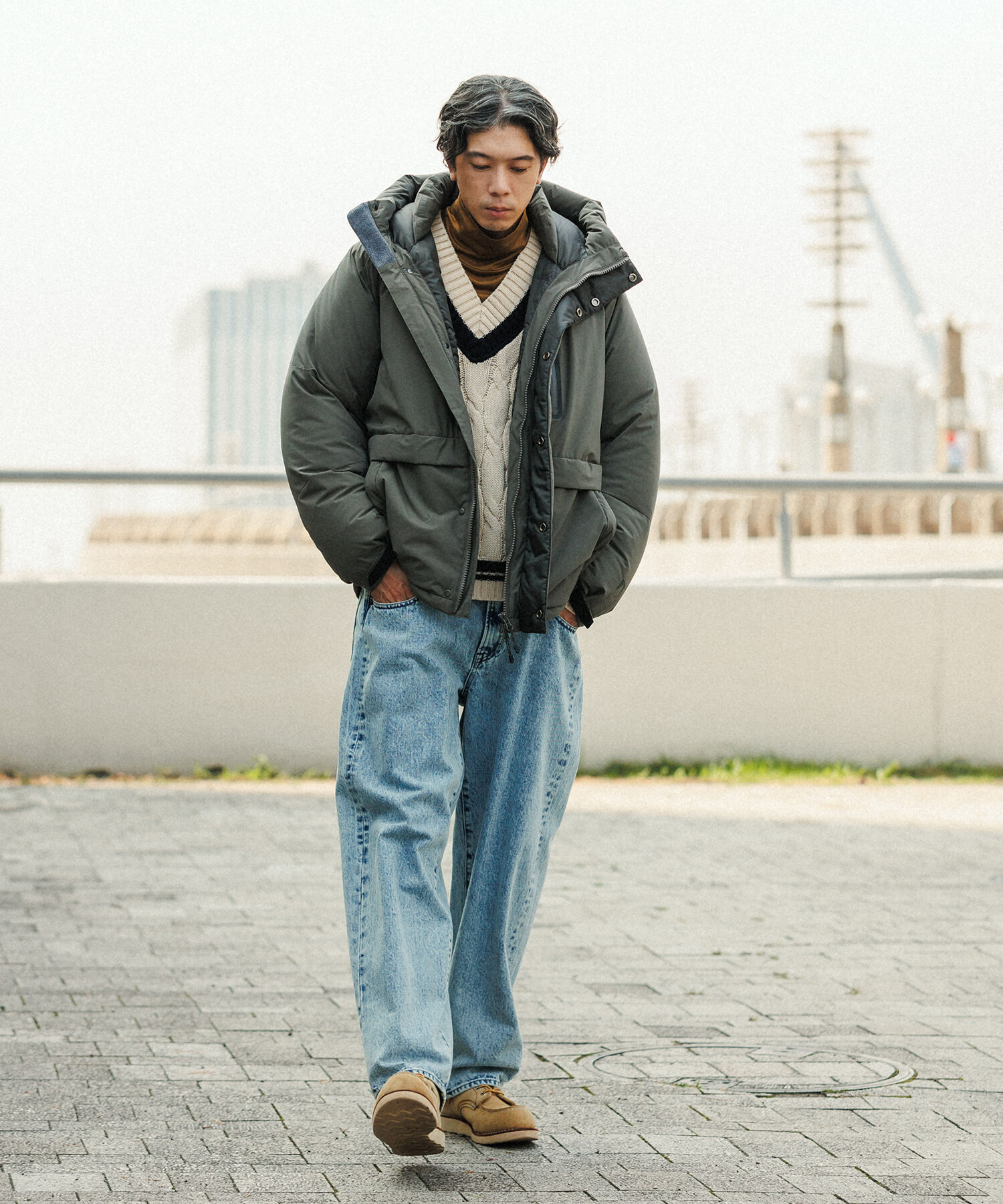 ADAM ET ROPE'「【ALLIED】700FP ショート フーディー ダウンジャケット / ユニセックス」|ダウン|