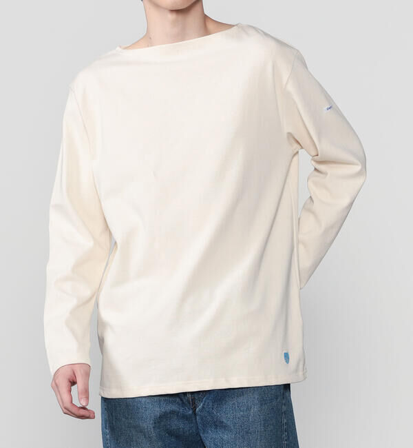 ORCIVAL「ORCIVAL | コットンロード フレンチバスクシャツ MEN」|Tシャツ・カットソー|ECRU