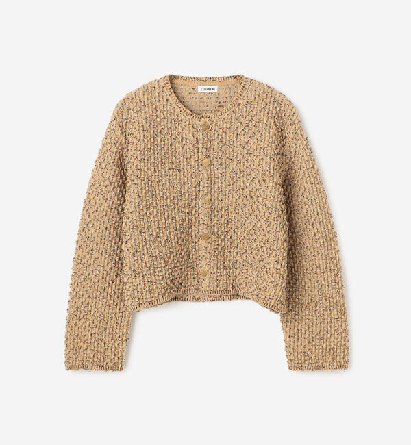 「COOHEM | モールニット カーディガン WOMEN」|ニット・セーター|BEIGE