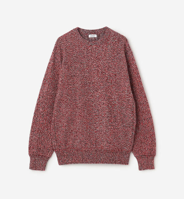  「COOHEM | カラーミックス クルーネックニットプルオーバー MEN」|ニット・セーター|