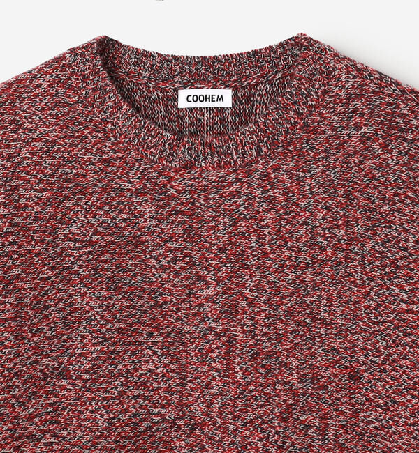  「COOHEM | カラーミックス クルーネックニットプルオーバー MEN」|ニット・セーター|