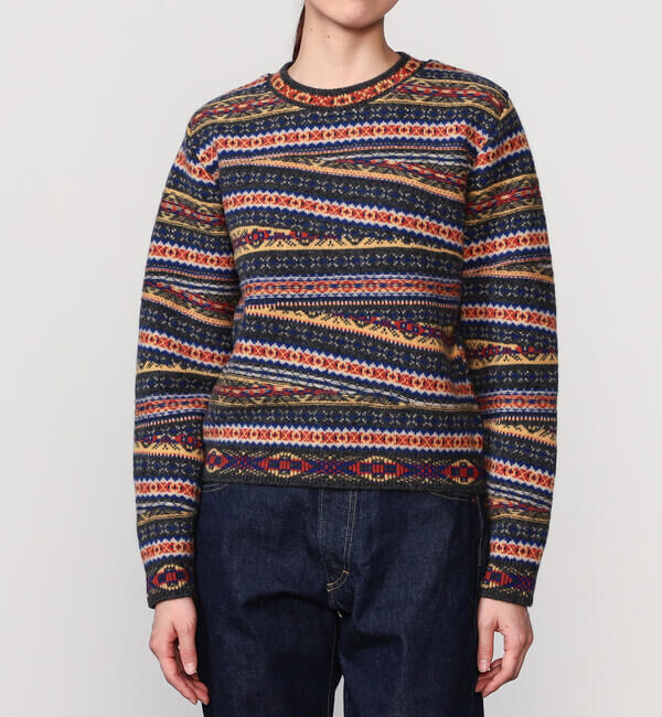  「COOHEM | クレイジーフェアアイル ニットプルオーバー WOMEN」|ニット・セーター|GREY