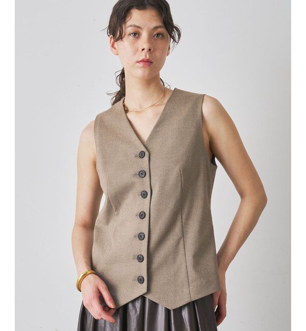  「ノーカラーベスト」|ベスト・ジレ|