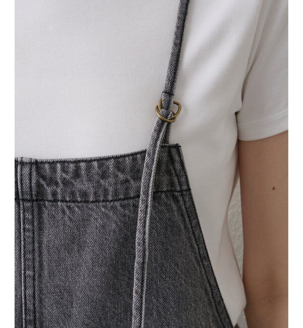  「コットンヘンプデニムオールインワン」|ワンピース|