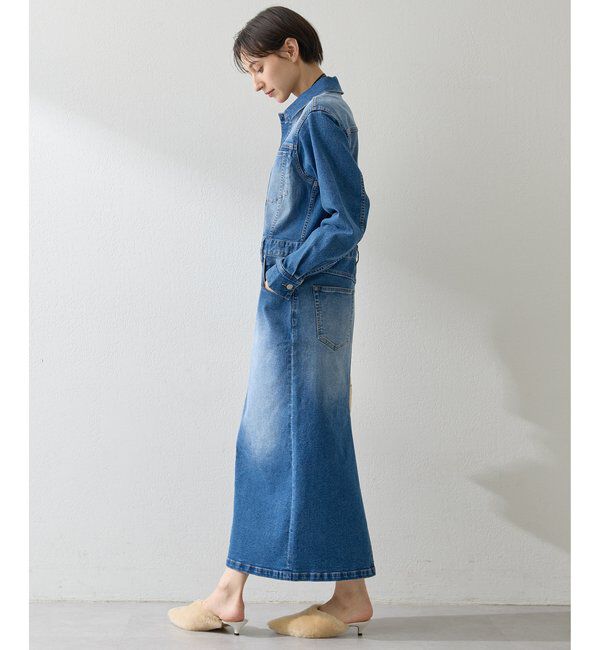  「ストレッチデニムワンピース」|ワンピース|