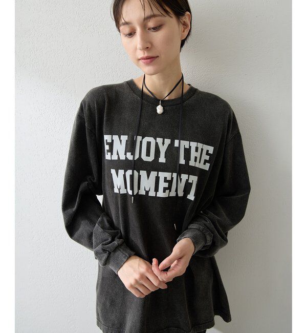  「フロッキープリントロングTシャツ」|Tシャツ・カットソー|