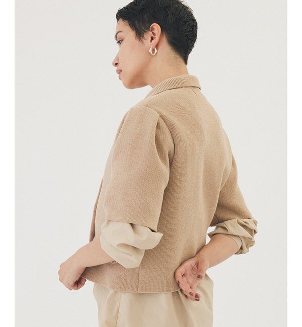 THE PAUSE「【THE PAUSE】ベロアニットショートカーディガン」|ニット・セーター|