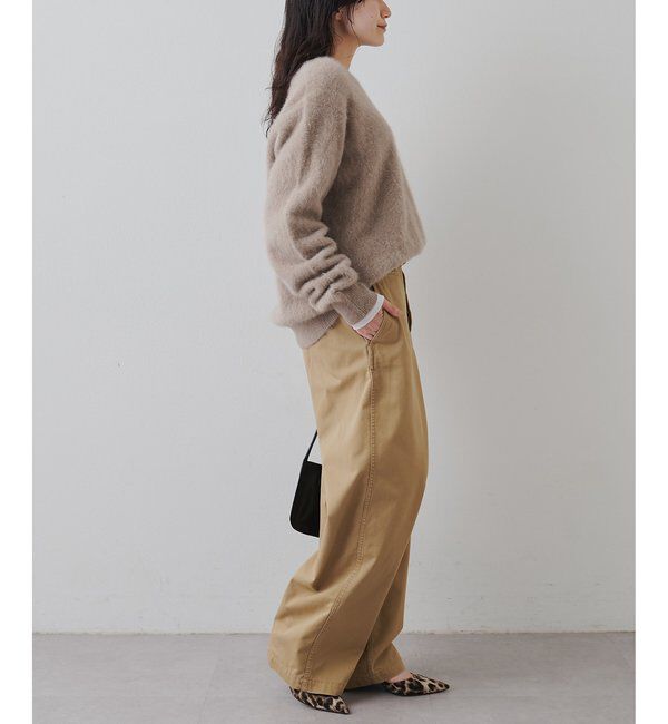  「ファーVプルオーバー」|ニット・セーター|