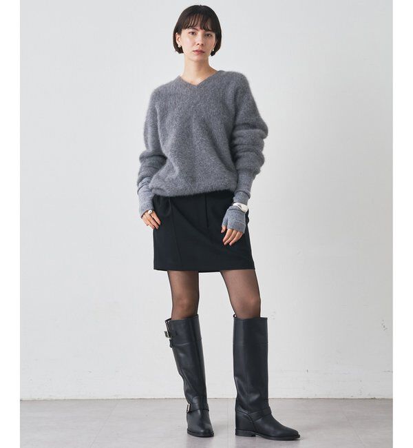  「ファーVプルオーバー」|ニット・セーター|