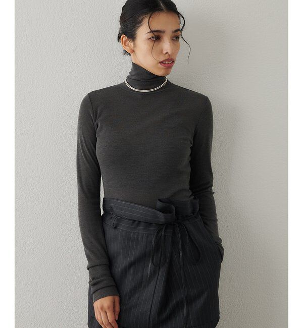  「ウール混カットタートルプルオーバー」|Tシャツ・カットソー|