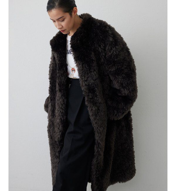  「【THE PAUSE】フェイクファーロングコート」|その他|