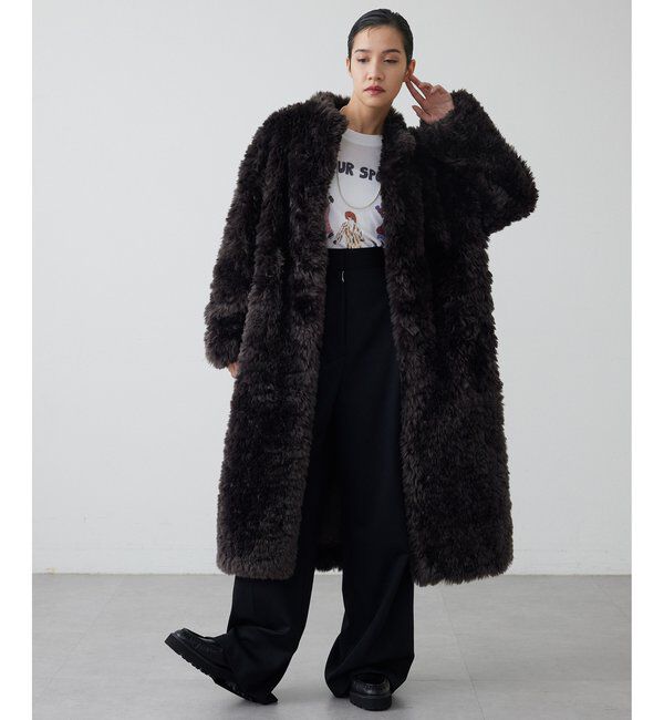  「【THE PAUSE】フェイクファーロングコート」|その他|