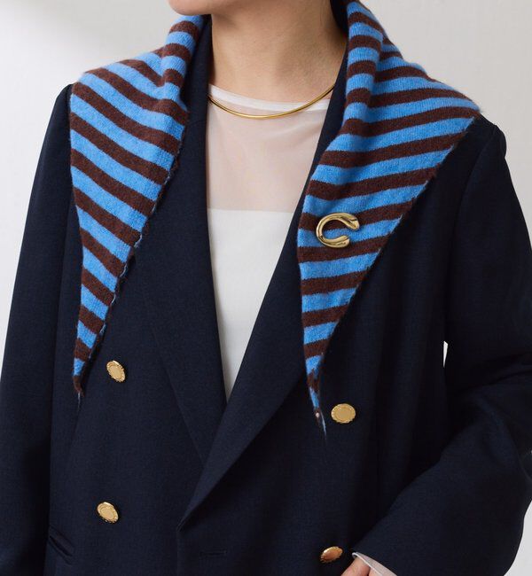  「【PAPILLONNER/パピヨネ】ニットボーダーストール」|マフラー|