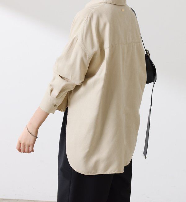  「スエードタッチバックロングシャツ」|シャツ・ブラウス|