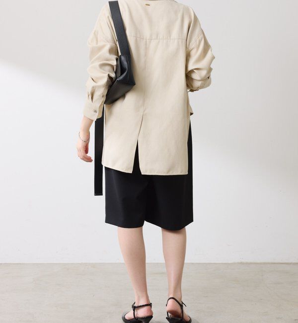  「スエードタッチバックロングシャツ」|シャツ・ブラウス|