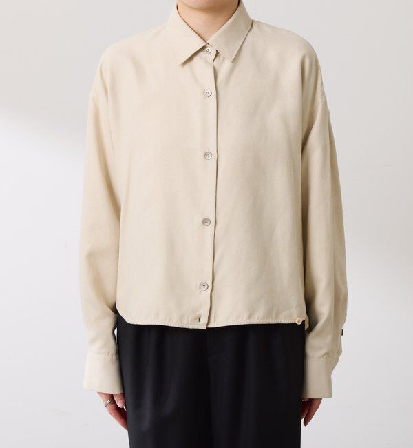  「スエードタッチバックロングシャツ」|シャツ・ブラウス|