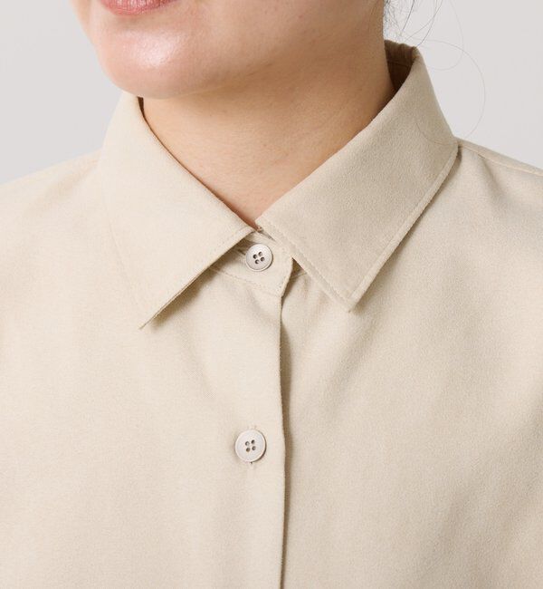  「スエードタッチバックロングシャツ」|シャツ・ブラウス|