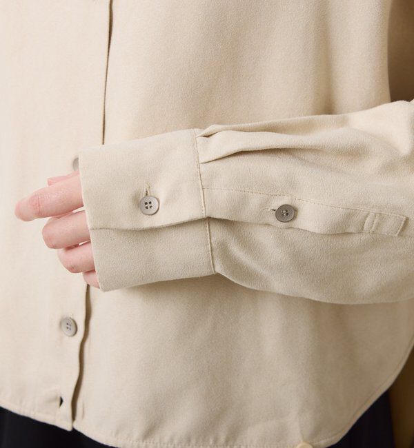  「スエードタッチバックロングシャツ」|シャツ・ブラウス|