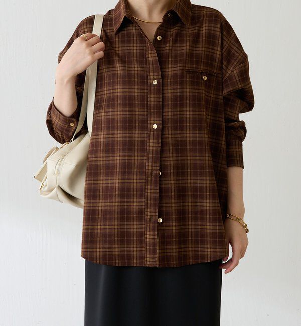  「メタルボタンチェックシャツ」|シャツ・ブラウス|