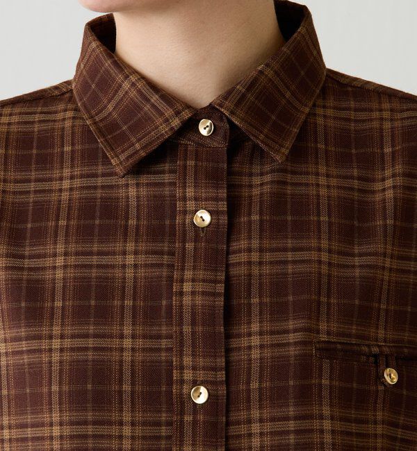  「メタルボタンチェックシャツ」|シャツ・ブラウス|