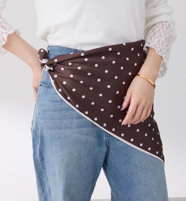  「【PAPILLONNER/パピヨネ】ドットスカーフ」|Tシャツ・カットソー|ブラウン