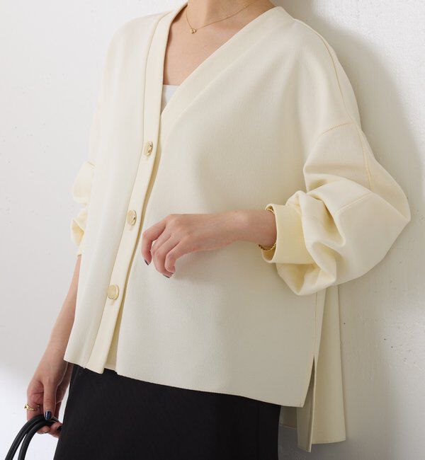  「メタル釦ジョーゼットカーディガン」|Tシャツ・カットソー|オフホワイト