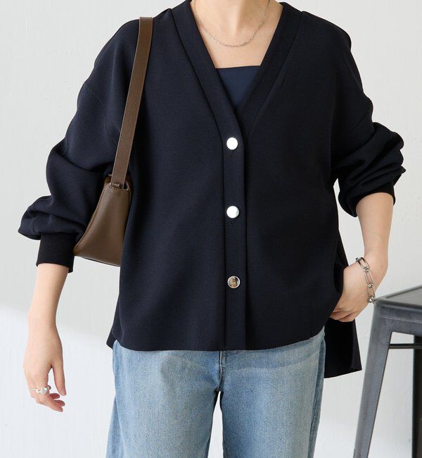  「メタル釦ジョーゼットカーディガン」|Tシャツ・カットソー|