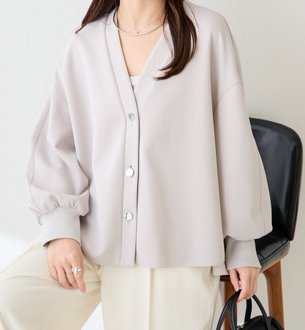  「メタル釦ジョーゼットカーディガン」|Tシャツ・カットソー|