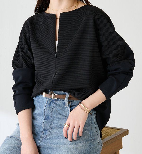  「リップルコンビダンボールプルオーバー」|Tシャツ・カットソー|ブラック