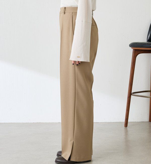  「ウールライクストレートパンツ」|チノ|