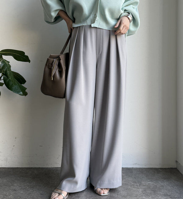  「【累計販売数3万枚突破/22色４サイズ展開！】タックワイドパンツ」|チノ|