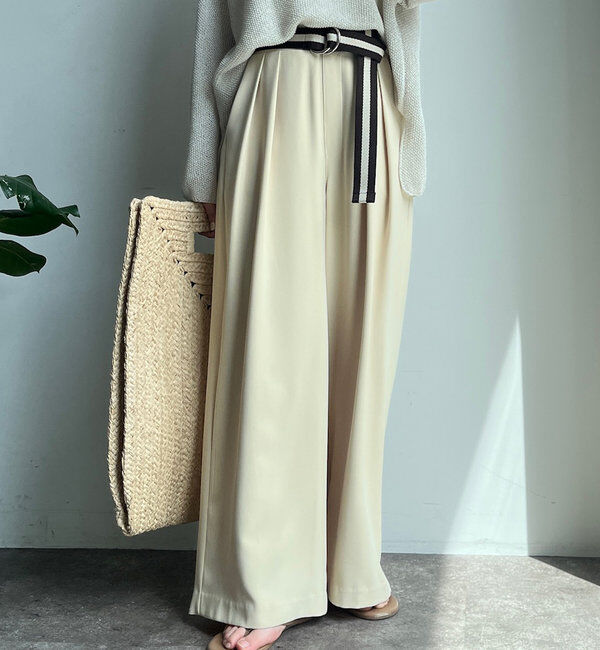  「【累計販売数3万枚突破/22色４サイズ展開！】タックワイドパンツ」|チノ|