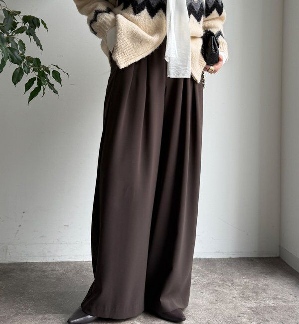  「【累計販売数3万枚突破/22色４サイズ展開！】タックワイドパンツ」|チノ|