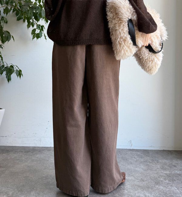  「【新色追加】デニムワイドイージーパンツ」|デニム|