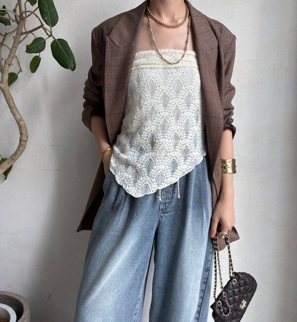  「起毛レースストール」|マフラー|