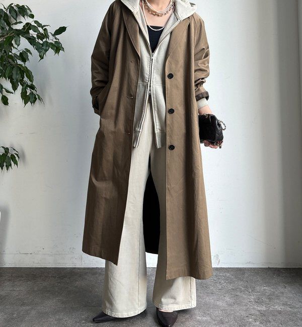  「ライナー付ロングトレンチコート」|その他|ベージュ