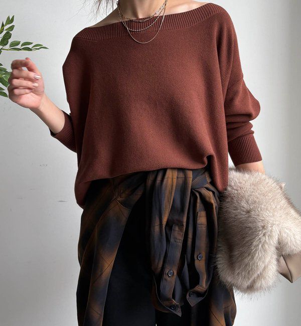  「ボートネックプルオーバー」|ニット・セーター|