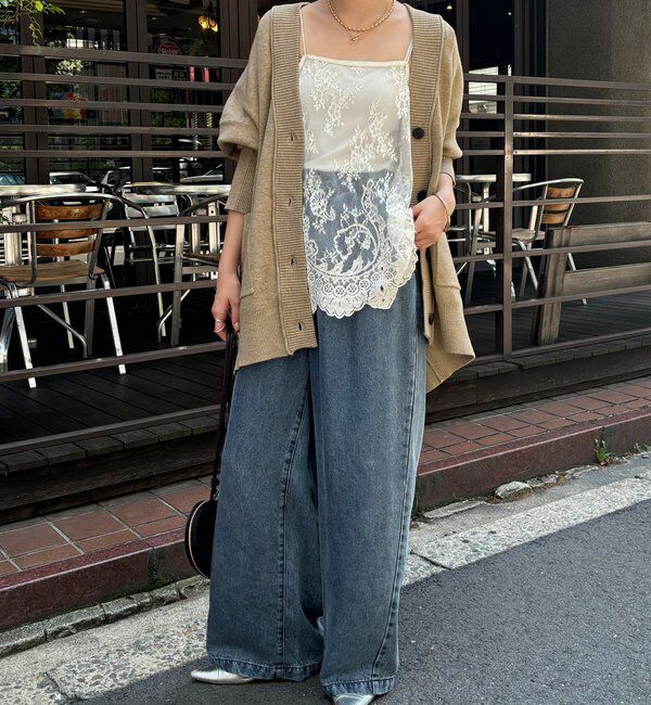  「マシーンウォッシャブルニットカーディガン」|カーディガン|