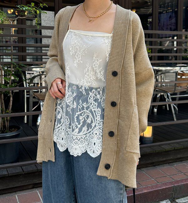  「マシーンウォッシャブルニットカーディガン」|カーディガン|