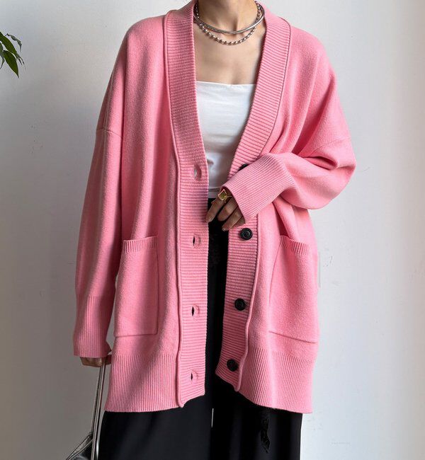  「マシーンウォッシャブルニットカーディガン」|カーディガン|