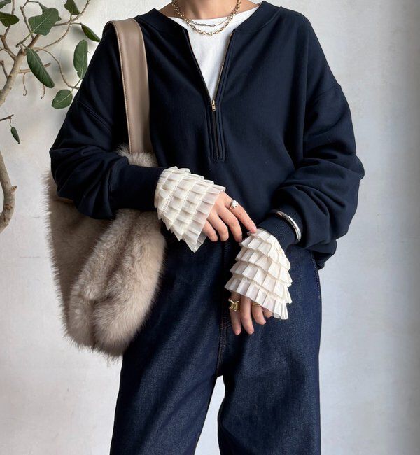  「袖フリルトップス」|Tシャツ・カットソー|