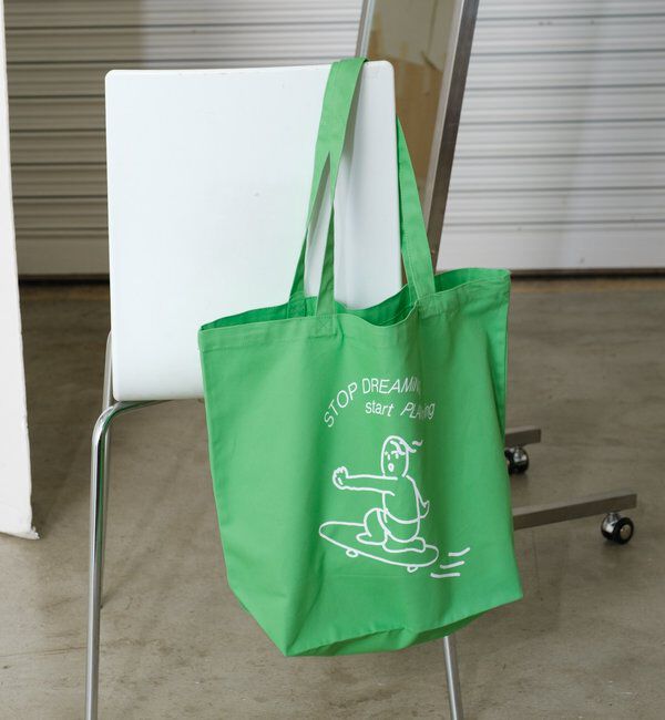  「【WHIMSIC】シェンタスティック スタジオシルクスクリーンプリントBAG」|トートバッグ|グリーン