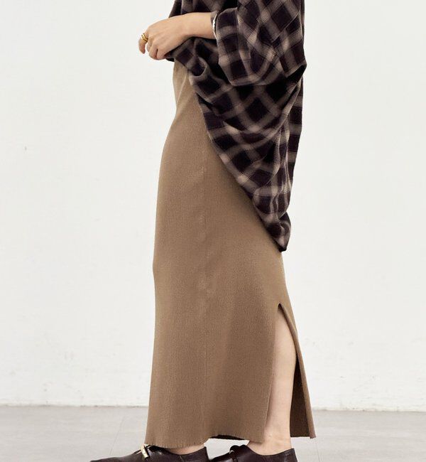  「【マイナス3kg/レビュー高評価☆】リブタイトスカート」|スカート|